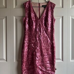 Elegant Pink Sleeveless Dress